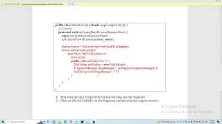 Android Fragment App 1 Demo
