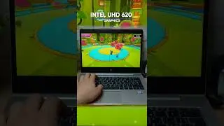 Intel UHD 620 Fall Guys 30 FPS - HP EliteBook 830 G5 #shorts