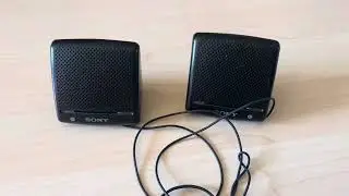 Sony Walkman portable speaker system set SRS-7 test external cd player