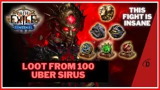 LOOT FROM 100 UBER SIRUS - Path of Exile 3.18 - Sentinel League