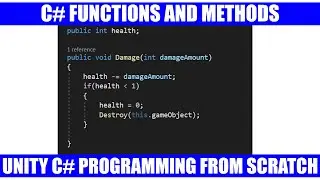 Functions And Methods In C# Unity