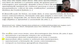CORREÇÃO AVALIAÇÃO INTERMEDIÁRIA 2023 -ARTES - 2°  ENSINO MÉDIO - MINAS GERAIS