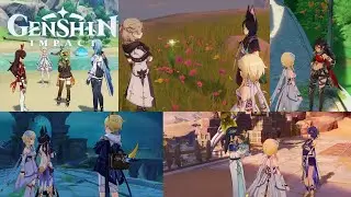 Playable characters Extra scenes/conversation's (ENG Dub) | Windblume Festival | Genshin Impact 3.5