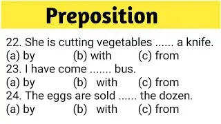 Preposition / Preposition in English Grammar / Preposition Exercise / Preposition with Examples