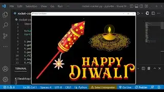 Happy DIWALI drawing in python turtle | Rocket drawing in python | Happy Diwali Coding Status |