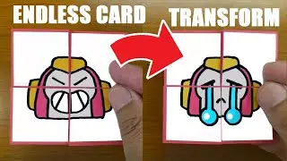 Funny！Brawl Stars SURGE PINS Transformations【Endless card】Drawing & paper craft tutorial