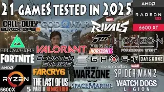 RX 6600 XT  + Ryzen 5 5600X : Test in 21 Games in 2025