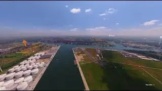 Chasing the 360-degree perspective of the port of Ghent