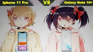 iphone 11 Pro vs Samsung galaxy note 10 +- speed test. Antutu benchmark test.