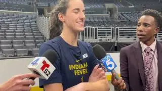 Caitlin Clark on playing L.A. Sparks, facing Cameron Brink for first time