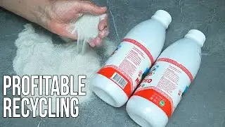 I took plastic bottles, quartz sand and sold what I got at the fair! An interesting use of bottles..
