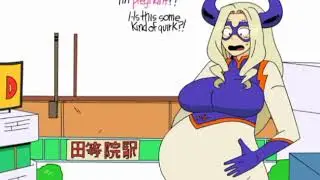 Mt lady pregnant belly inflation (My hero academia)