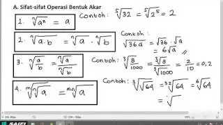 Bentuk Akar - 3 Sifat bentuk akar