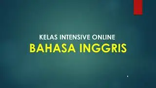 TUTORIAL KELAS INTENSIVE ONLINE BIG
