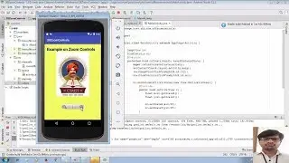 40 Android application development tutorial for beginners using Android Studio | Zoom Controls