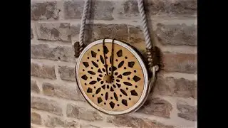 DIY СУМКА ИЗ ВЕРЕВКИ И ДЕРЕВЯННОЙ  ПОДСТАВКИ...