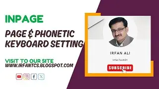 Inpage Tutorial - How to set Pag & Phonetic Keyboard Setting in Inpage 
