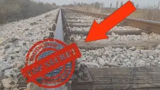 TRAIN VS KEYBOARD GREAT EXPERIMENT 2018 2019 Loram rail grinder under train view