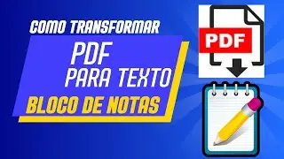 Como converter PDF para Texto bloco de notas do windows PDF2GO IRG