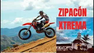 Carrera de Motocross en Zipacon, Colombia - CASI ME ATROPELLAN