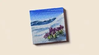 Mountain Painting || Easy Acrylic Painting for Beginners