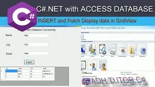 c# with access database connectivity || how to insert data c# with access