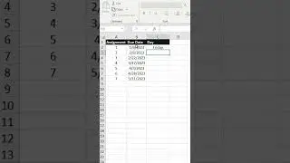 Convert Date to Day of the Week in Excel 