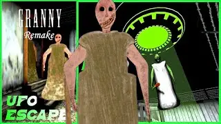 || Playing as Granny remake Horror Scary Gamepay Ufo Escape