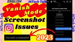 Instagram vanish mode Bug 2023 | You took screenshots Instagram vanish mode glitch