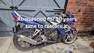 Abandoned bike restoration part 1 ( has been parked up for 10 years)