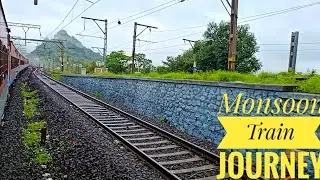 Monsoon train Journey | 22944 Indore Daund Express  | Karjat To Chinchwad #monsoon #rainyday
