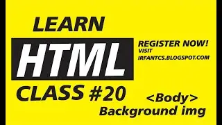 HTML Tutorial for beginners | How to Add Background Image in HTML without CSS by IrfanTech01