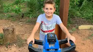 Using Battery Electric Landworks Auger In Hard Clay