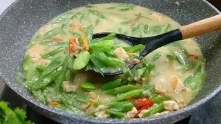 BUNCIS ENAKNYA DIMASAK APA YA??? yuk kita masak SAYUR BUNCIS SANTAN dicampur tempe makin mantul.