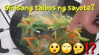 Ginisang talbos at bunga ng sayote na may carrots