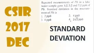 STANDARD DEVIATION : CSIR JRF 2017 DECEMBER