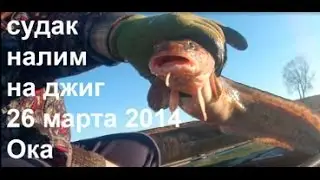 Ловля налима и судака на джиг 26 марта 2014 Ока Рязань