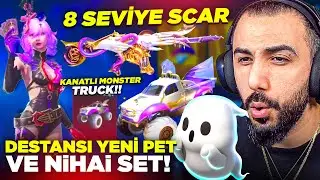 DESTANSI HAYALET PET GELDİ!! 👻 YENİ 8 SEVİYE SCAR-L, NİHAİ SET VE UÇAN MONSTER TRUCK  | PUBG MOBILE