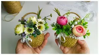 НЕВЕРОЯНО красивые КОРЗИНЫ - МАГНИТЫ своими руками. Поделки из Джута.