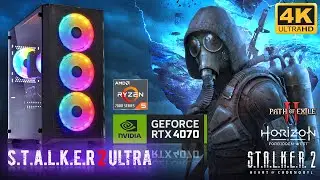 ☢️ S.T.A.L.K.E.R 2 ULTRA - RTX 4070 + Ryzen 7500F - ігровий пк для Сталкер 2 FPS TEST FHD, QHD, 4K