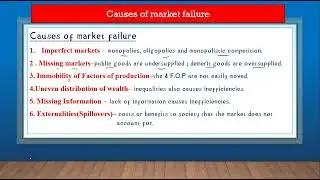 Gr 12 Economics (P2): Causes of Market Failure