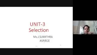 SELECTION - UNIT III - PRINCIPLES OF MANAGEMENT (MG8591)