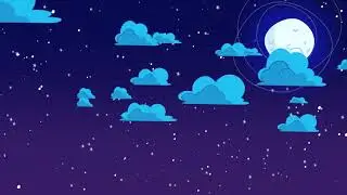 ФУТАЖ фон НЕБО ночное облака АНИМИРОВАННЫЙ