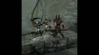 Heavy armored Ralis, Vendil and Teldryn VS Draugr Death Overlord and 2 just Overlords Skyrim #Shorts