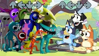 [SWAP] FNF Can Can But All Rainbow Friends Chapter 2 x Bluey x Bingo x Mackenzie | FNF Bluey Mod