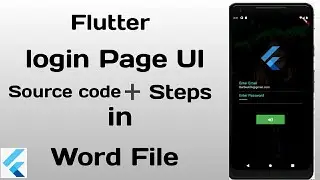 Flutter login page code |Flutter login page UI |Flutter Tutorial |IT Project