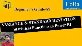 Power BI VAR.S and STDEV.S | Variance and Standard Deviation