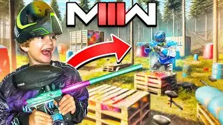10 YEAR OLD PLAYS PAINTBALL FOR FIRST TIME... (Call of Duty's NEW MODE)