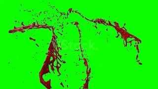 blood effect video green screen/ green screen blood effect