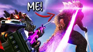 Becoming EVOLVED GODZILLA in FORTNITE